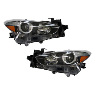 Pacific Best® - Driver and Passenger Side Replacement Headlight Set Lens and Housing (NSF Certified)