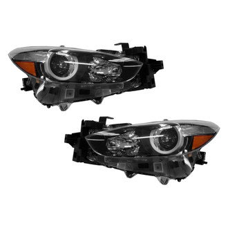 Pacific Best® - Driver and Passenger Side Replacement Headlight Set Lens and Housing (CAPA Certified)