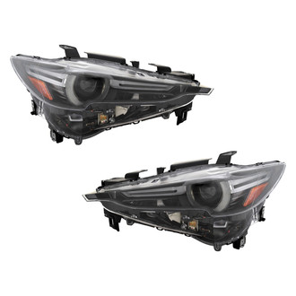 Pacific Best® - Driver and Passenger Side Replacement Headlight Set Lens and Housing (Standard Line)
