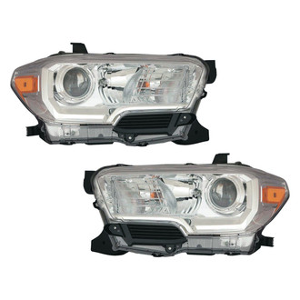 Pacific Best® - Driver and Passenger Side Replacement Headlight Set (CAPA Certified)