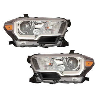 Pacific Best® - Driver and Passenger Side Replacement Headlight Set (Standard Line)