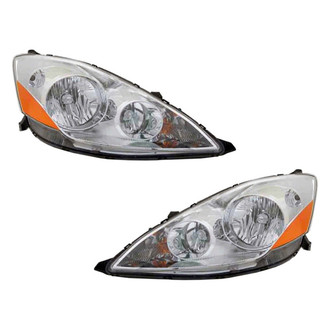 Pacific Best® - Driver and Passenger Side Replacement Headlight Set (NSF Certified)