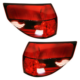 Pacific Best® - Driver and Passenger Side Outer Replacement Tail Lights (Standard Line)