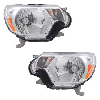 Pacific Best® - Driver and Passenger Side Replacement Headlight Set (CAPA Certified)