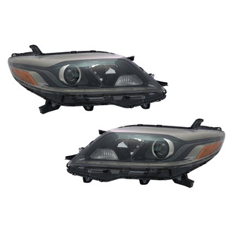 Pacific Best® - Driver and Passenger Side Replacement Headlight Set (NSF Certified)