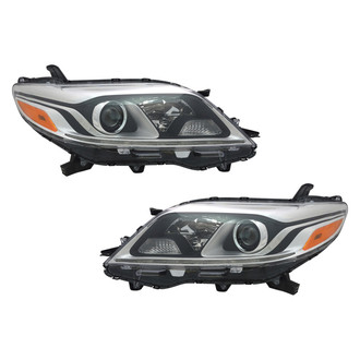 Pacific Best® - Driver and Passenger Side Replacement Headlight Set (CAPA Certified)