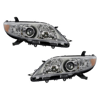 Pacific Best® - Driver and Passenger Side Replacement Headlight Set Lens and Housing (CAPA Certified)