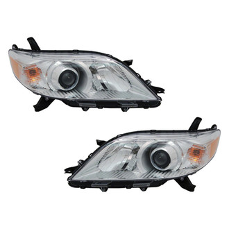 Pacific Best® - Driver and Passenger Side Replacement Headlight Set (NSF Certified)