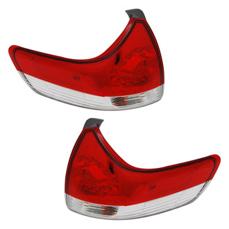 Pacific Best® - Driver and Passenger Side Outer Replacement Tail Lights (CAPA Certified)