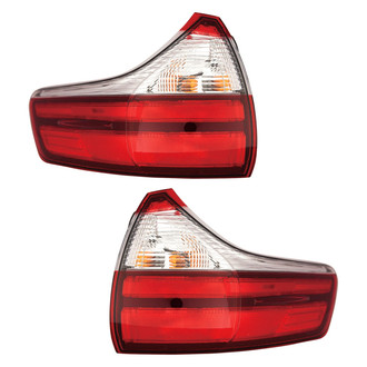 Pacific Best® - Driver and Passenger Side Outer Replacement Tail Lights (CAPA Certified)
