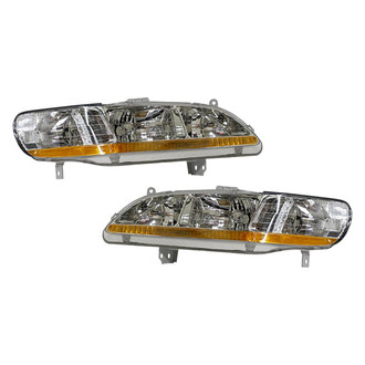 Pacific Best® - Driver and Passenger Side Replacement Headlight Set Lens and Housing (Standard Line)