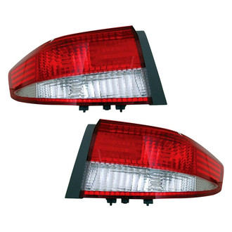 Pacific Best® - Driver and Passenger Side Outer Replacement Tail Light Lens and Housings (CAPA Certified)