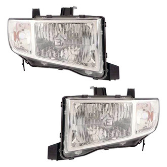 Pacific Best® - Driver and Passenger Side Replacement Headlight Set (NSF Certified)