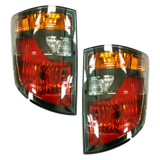 Pacific Best® - Driver and Passenger Side Replacement Tail Light Lens and Housings (Standard Line)