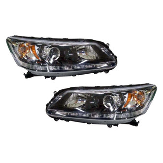Pacific Best® - Driver and Passenger Side Replacement Headlight Set (CAPA Certified)