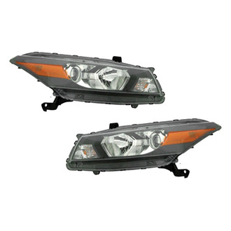Pacific Best® - Driver and Passenger Side Replacement Headlight Set (CAPA Certified)