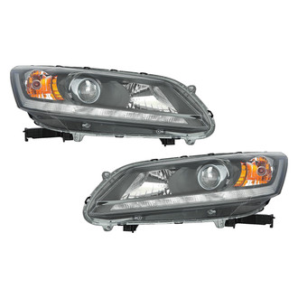 Pacific Best® - Driver and Passenger Side Replacement Headlight Set (CAPA Certified)