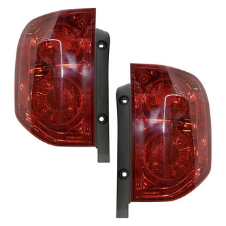 Pacific Best® - Driver and Passenger Side Replacement Tail Light Lens and Housings (Standard Line)