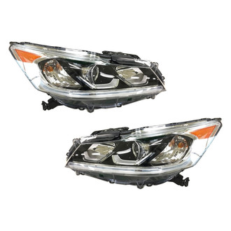 Pacific Best® - Driver and Passenger Side Replacement Headlight Set (CAPA Certified)