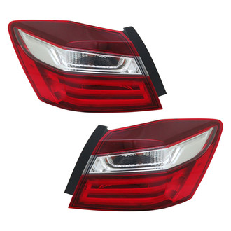 Pacific Best® - Driver and Passenger Side Outer Replacement Tail Lights (CAPA Certified)