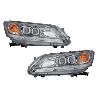 Pacific Best® - Driver and Passenger Side Replacement Headlight Set (NSF Certified)