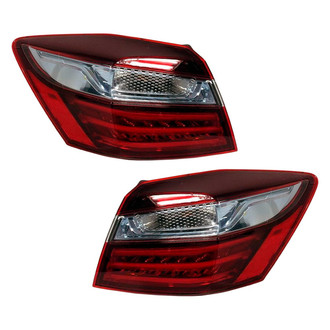 Pacific Best® - Driver and Passenger Side Outer Replacement Tail Lights (CAPA Certified)