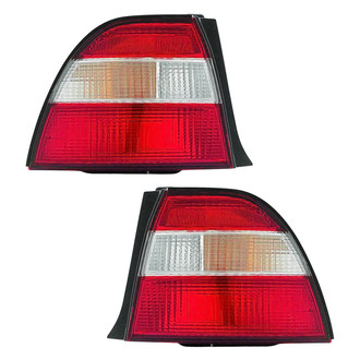 Pacific Best® - Driver and Passenger Side Outer Replacement Tail Light Lens and Housings (Standard Line)