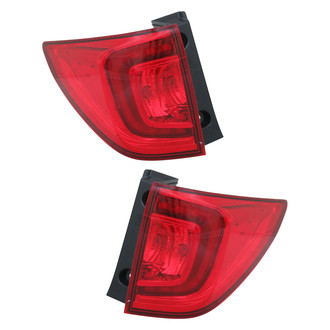 Pacific Best® - Driver and Passenger Side Outer Replacement Tail Lights (Standard Line)