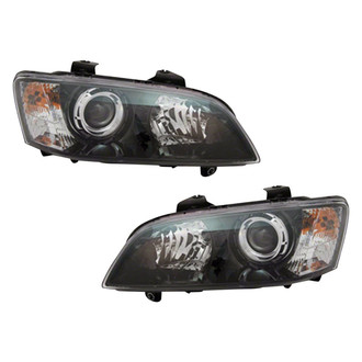 Pacific Best® - Driver and Passenger Side Replacement Headlight Set (NSF Certified)