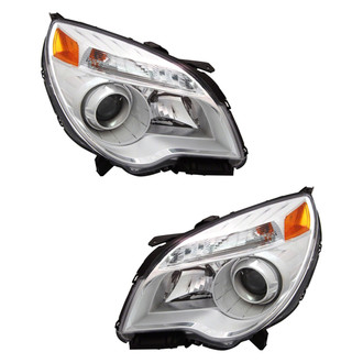 Pacific Best® - Driver and Passenger Side Replacement Headlight Set (NSF Certified)