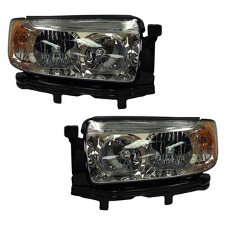 Pacific Best® - Driver and Passenger Side Replacement Headlight Set (NSF Certified)