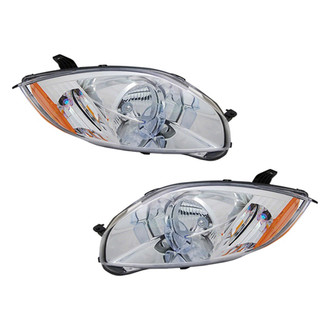 Pacific Best® - Driver and Passenger Side Replacement Headlight Set (CAPA Certified)