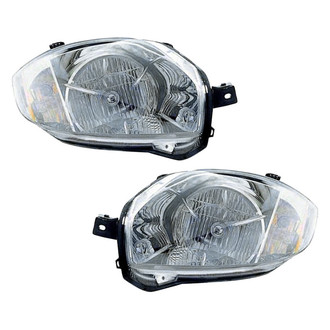 Pacific Best® - Driver and Passenger Side Replacement Headlight Set (CAPA Certified)