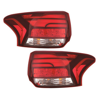 Pacific Best® - Driver and Passenger Side Outer Replacement Tail Lights (Standard Line)