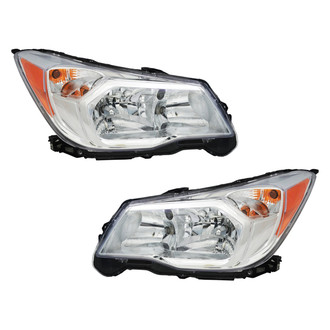 Pacific Best® - Driver and Passenger Side Replacement Headlight Set (Standard Line)