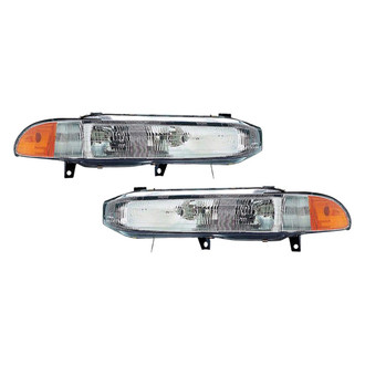 Pacific Best® - Driver and Passenger Side Replacement Headlight Set (Standard Line)
