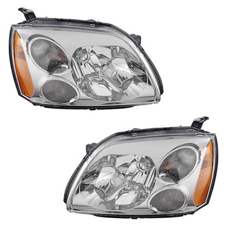 Pacific Best® - Driver and Passenger Side Replacement Headlight Set (CAPA Certified)