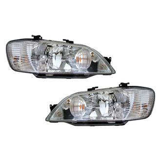 Pacific Best® - Driver and Passenger Side Replacement Headlight Set (Standard Line)