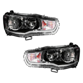 Pacific Best® - Driver and Passenger Side Replacement Headlight Set (NSF Certified)