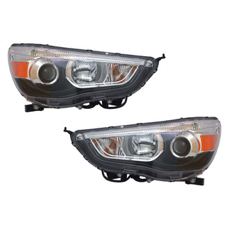 Pacific Best® - Driver and Passenger Side Replacement Headlight Set (CAPA Certified)