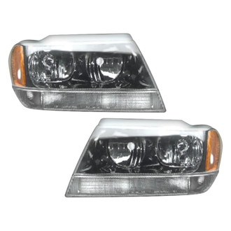 Pacific Best® - Driver and Passenger Side Replacement Headlight Set (Standard Line)