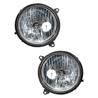Pacific Best® - Driver and Passenger Side Replacement Headlight Set (Standard Line)