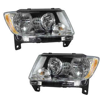 Pacific Best® - Driver and Passenger Side Replacement Headlight Set (CAPA Certified)