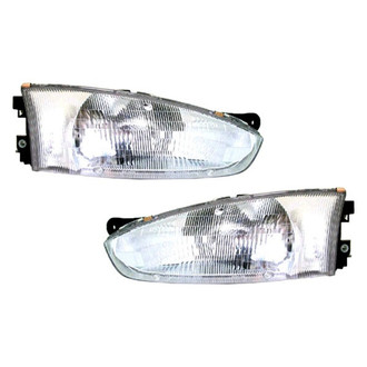 Pacific Best® - Driver and Passenger Side Replacement Headlight Set (Standard Line)