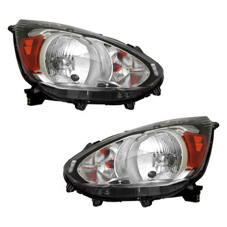 Pacific Best® - Driver and Passenger Side Replacement Headlight Set (CAPA Certified)