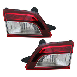 Pacific Best® - Driver and Passenger Side Inner Replacement Tail Light Lens and Housings (Standard Line)