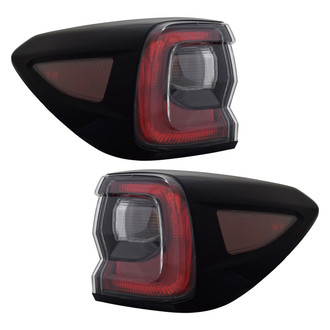 Pacific Best® - Driver and Passenger Side Outer Replacement Tail Lights (Standard Line)