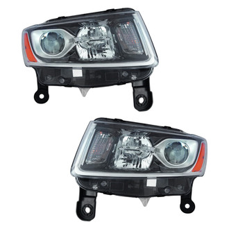Pacific Best® - Driver and Passenger Side Replacement Headlight Set (NSF Certified)