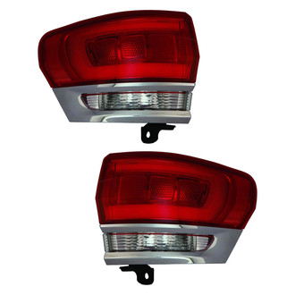 Pacific Best® - Driver and Passenger Side Outer Replacement Tail Lights (CAPA Certified)