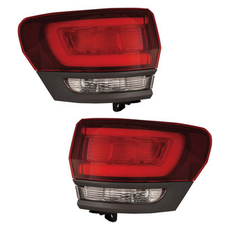 Pacific Best® - Driver and Passenger Side Outer Replacement Tail Lights (CAPA Certified)